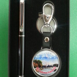 Подарочный набор ручка и брелок Владикавказ. Сувенирная продукция с логотипом Владикавказ